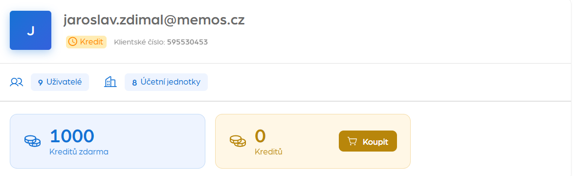 Zkontrolujte zůstatek
